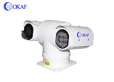 Mobil Pelacakan CCTV HD SDI PTZ Kamera IP Dual Keluaran 20X Zoom Optik 100m Malam Penglihatan