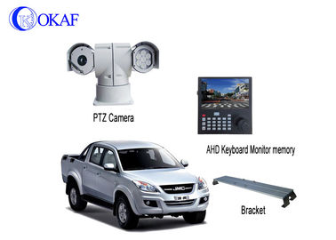 Miniatur Kendaraan Dipasang PTZ IP Kamera Transmisi Nirkabel 4G Infrared Malam Penglihatan