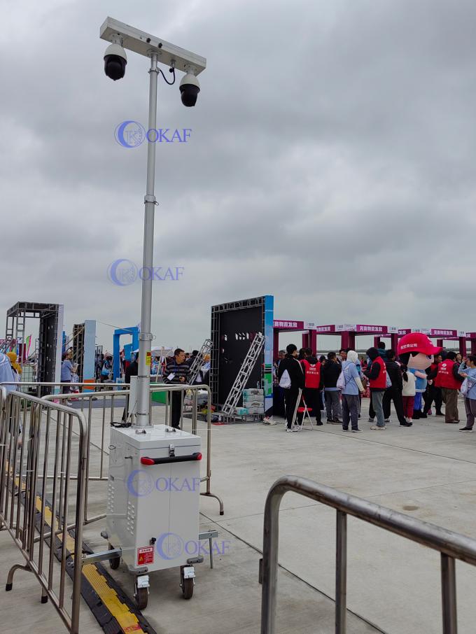 Kamera 4G AI Kabinet Keamanan Mobile bertenaga surya untuk Pemantauan Situs Konstruksi 2