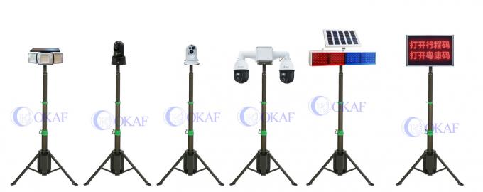 Manual Lifting Portable Power Bank Tripod Foldable Telescopic Mast Dengan Baterai 2