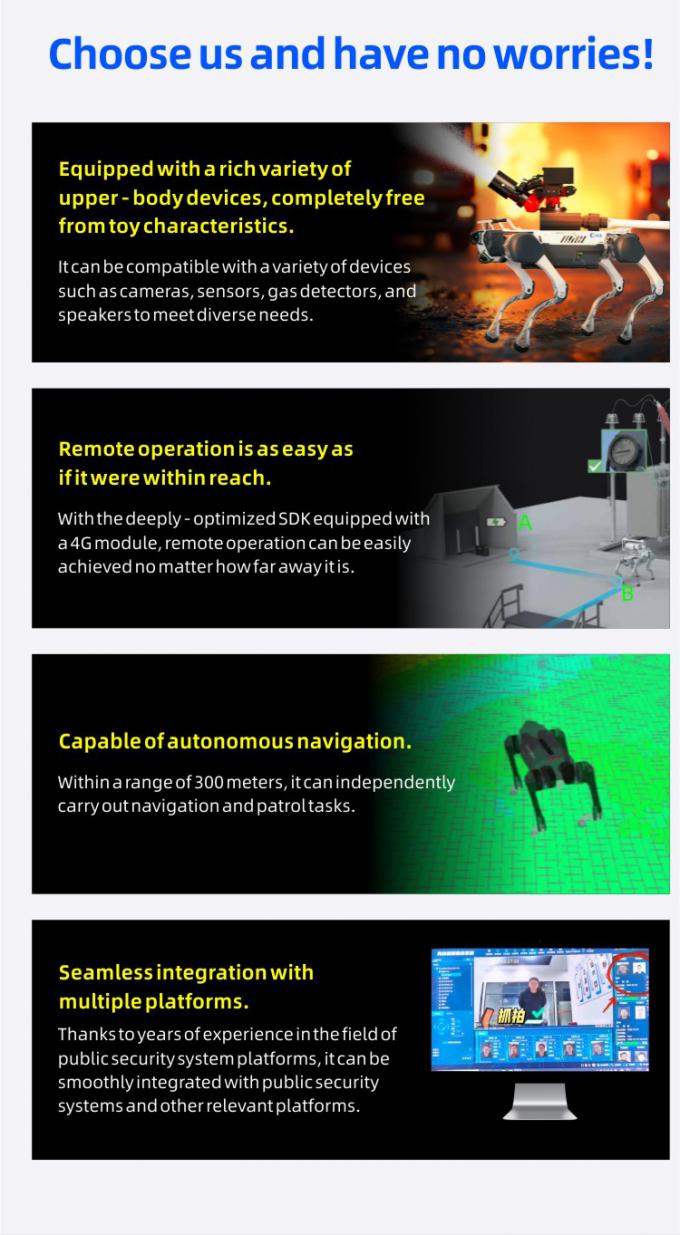 OKAF AI Surveillance Autonomous Security Patrol Robot Industrial Guard Robot Dog Smart Security Robot Berempat 1