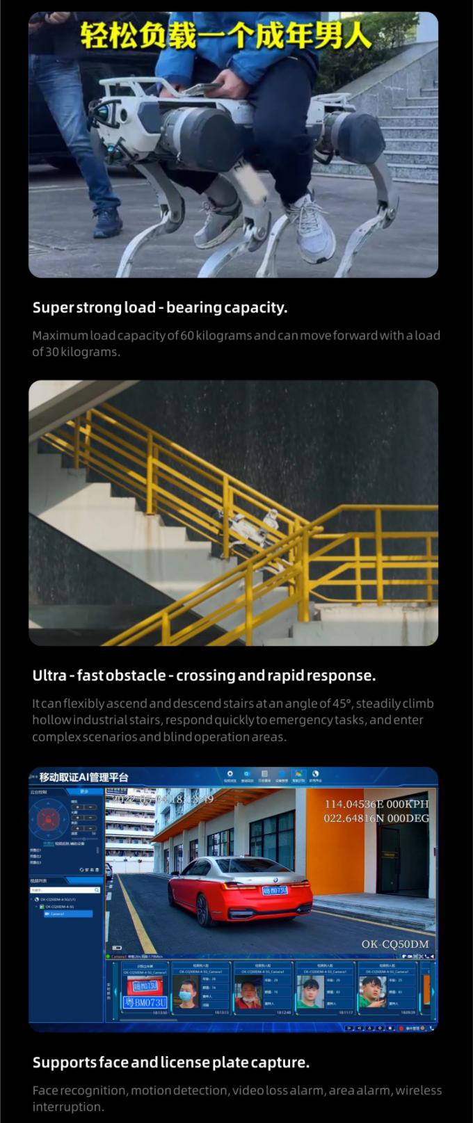 OKAF AI Surveillance Autonomous Security Patrol Robot Industrial Guard Robot Dog Smart Security Robot Berempat 3