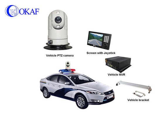 4G Mobil IR Otomatis Pelacakan PTZ Kamera / Kamera Keamanan Dengan Gunung Magnetik Kuat
