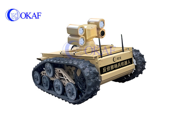 Robot sasis yang dilacak Cerdas AI PTZ Robot Security Robot Patrol