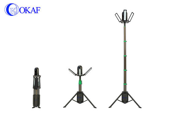 Menara Lampu LED Teleskopik Portabel dengan Baterai Internal dan Tripod untuk Penerangan Acara Luar Ruangan