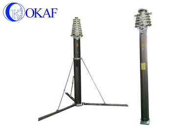 Portabel Aluminium Alloy Pneumatic Telescopic Antenna Mast 18M Max Beban 70KG