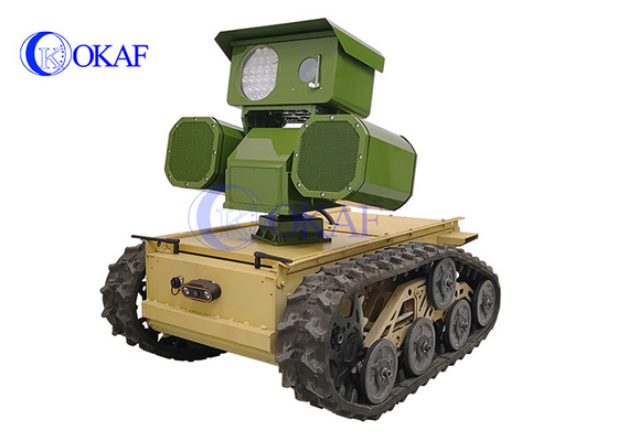 Robot sasis yang dilacak Cerdas AI PTZ Robot Security Robot Patrol