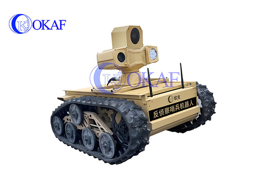 Robot sasis yang dilacak Cerdas AI PTZ Robot Security Robot Patrol