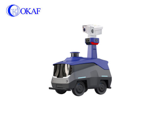 Keamanan patroli otomatis mengisi ulang robot cerdas untuk area besar pabrik penjaga gerbang sekolah