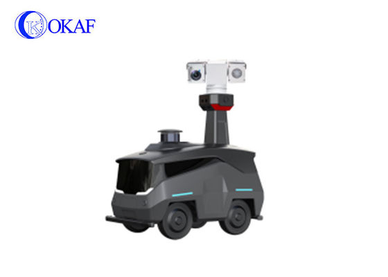 Keamanan patroli otomatis mengisi ulang robot cerdas untuk area besar pabrik penjaga gerbang sekolah