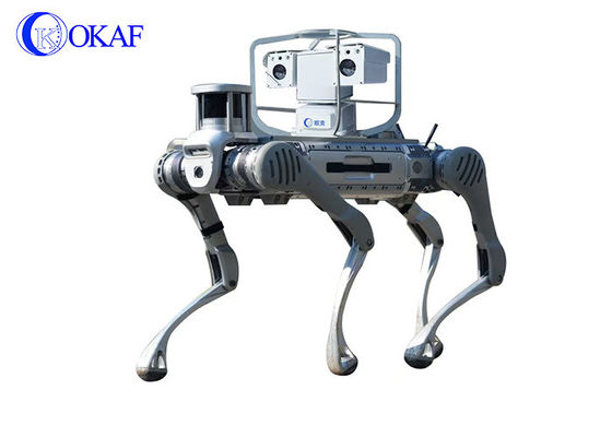 OKAF AI Surveillance Autonomous Security Patrol Robot Industrial Guard Robot Dog Smart Security Robot Berempat