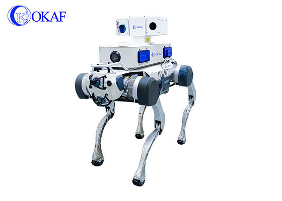 OKAF AI Surveillance Autonomous Security Patrol Robot Industrial Guard Robot Dog Smart Security Robot Berempat