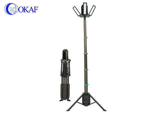 Menara Lampu LED Teleskopik Portabel dengan Baterai Internal dan Tripod untuk Penerangan Acara Luar Ruangan