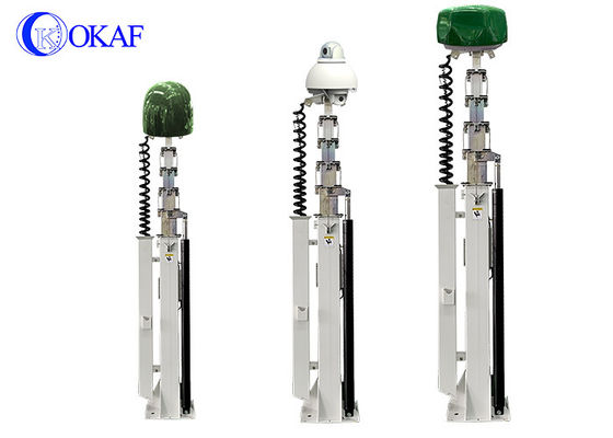 Tiang Teleskopik Hidraulik Tugas Berat dengan Beban 100KG, Tiang Teleskopik Tripod Antena Radar