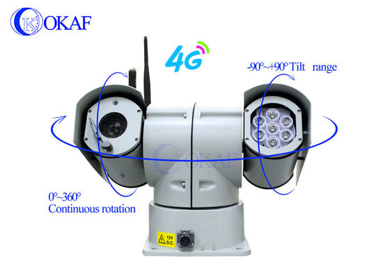 OKAF 4G Anti Shock Kendaraan Atap PTZ IP Kamera RS485 Kontrol