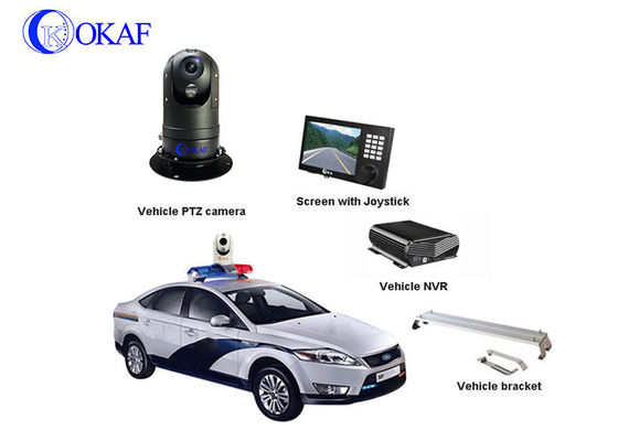 Full HD 1080P Kendaraan / Robot dipasang CCTV Keamanan PTZ Kamera Mobile