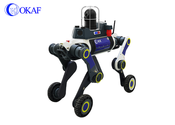 Robot Keamanan Berkaki Roda, Anjing Autonomos Patroli, Robot Berkaki Empat