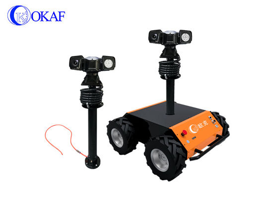 6r/ menit Kendaraan Robot Dipasang Tiang Teleskopik 20m Pneumatik